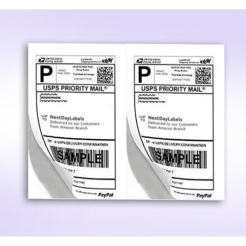 NextDayLabels - 500 White 5-1/2" x 8-1/2" Laser/Ink Jet Labels, Strong Adhesive, USPS, FedEx, UPS Shipping Labels