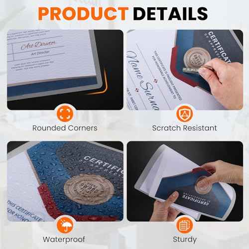 CAREGY Matte Laminating Sheets,100 Pack 9 x 11.5 Inches,3 Mil Thick,Ultra Clear with Matte Finish, Fitted for Letter Size Thermal Laminating Pouches 8.5 x 11
