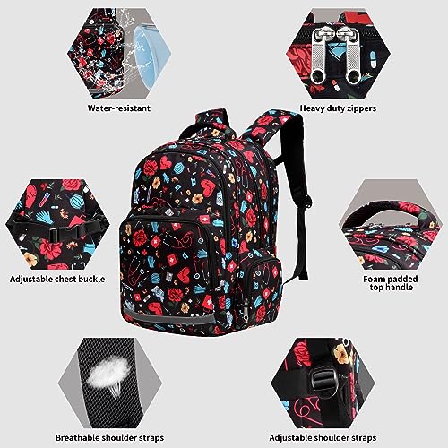Gatycallaty Nurse Backpack for Women Girls Laptop Work Bag College Nursing Assitant Cna Cma Home Health Hospital Commuter Essentials Gift (nurse)