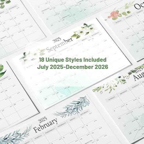 2025-2026 Aesthetic Magnetic Calendar for Refrigerator, Fridge Magnet Runs Until December 2026 - The Perfect Monthly Magnetic for Easy Organizing - Greenery Design
