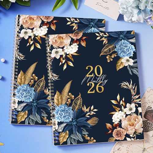 2026 Monthly Planner - 9'' x 11'', Monthly Planner/Calendar 2026, from Jan.-Dec. 2026, 12 Month Calendar with Tabs, Premium Paper, Twin-wire Binding, Inner Pocket, Note Pages