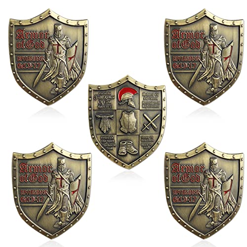 AtSKnSK Put On The Whole Armor of God Challenge Coin Eph 6:13-17 Pack of 5