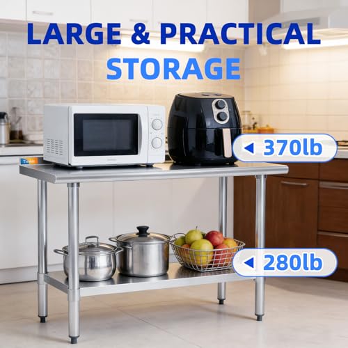 Treshin 18x36-Inch Stainless Steel Commercial Prep & Work Table