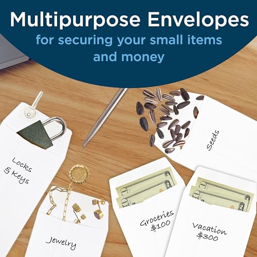 Guardian White Paper Coin Envelopes - Pack of 500, 3.5 x 6.5 Inches, Made in USA