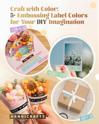 Spring-Colored Embossing Label Maker for Scrapbooking & Junk Journals - VolenGo