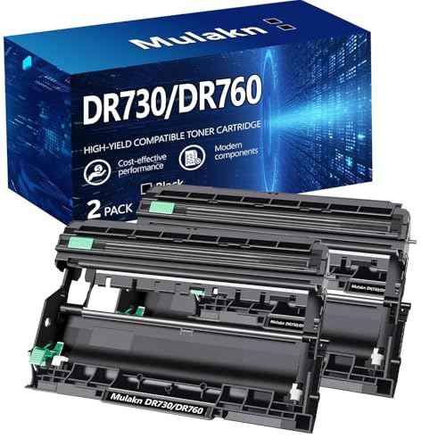 DR730 for Brother DR730 DR760 Drum Unit to Use with MFC-L2750DW MFC-L2710DW HL-L2350DW HL-L2395DW HL-L2370DW DCP-L2550DW Printer High Yield Black (2PK DR730/DR760)
