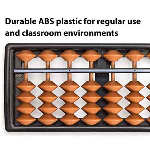 Yellow Mountain Imports Digit Standard Abacus 10.5 Inches - Professional 17 Column Soroban Calculator (Functional and Educational Learning Tool)