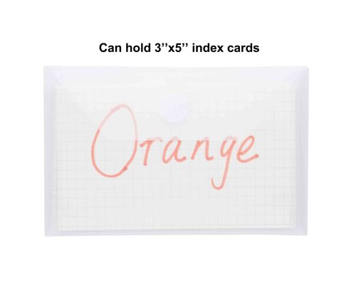 YESSART 3x5 Plastic Envelopes Hook Loop Closure Coupon Receipt Storage Holder 20 Pack