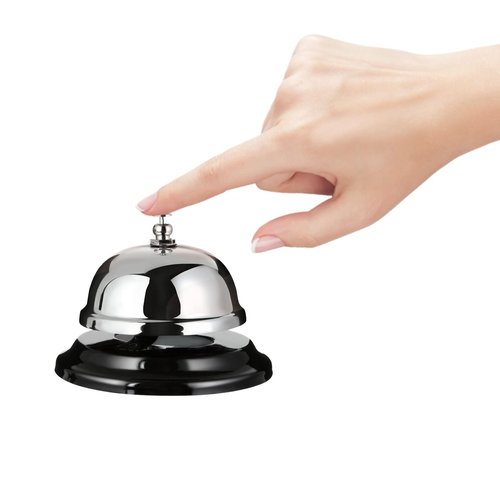 QTLCOHD 12 Pack Call Bell 3.35 Inch Diameter with Metal Anti-Rust Construction, Desk Bell, Service Bell for Hotels, Schools, Restaurants, Reception Areas, Hospitals, Warehouses (Silver)