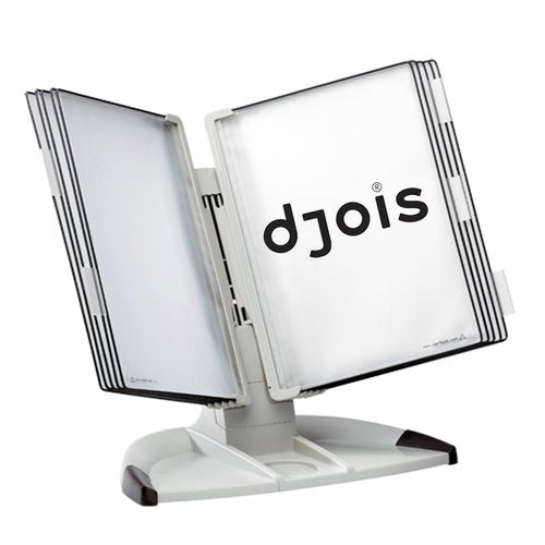 Tarifold DJOIS Desktop Reference and Display System, Steel Wire Frame, Letter-Size, 10 Double-Sided Pockets, 20-Sheet Capacity, Expandable, Made in France, Grey (TD271)