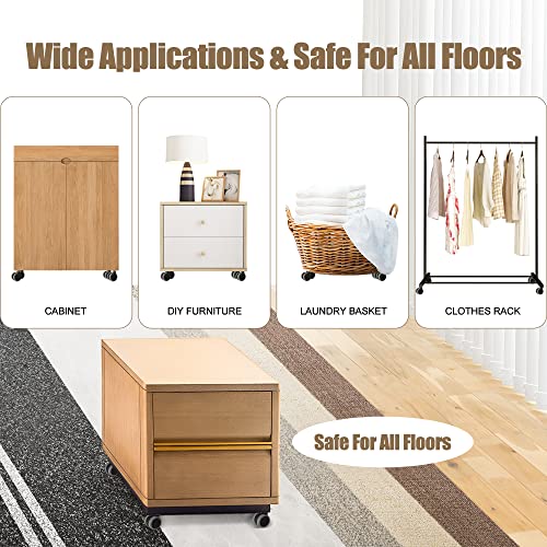 Self-Adhesive 1.5" Caster Wheel Set (4pcs) for Trash Cans & Storage Boxes – Cofufu