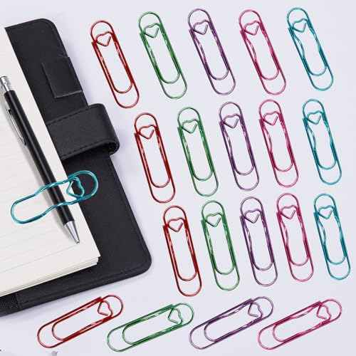 20 PCS Metal Pen Holder Clips for Notebook - Colorful Planner Pen Holder & Paper Clip Set - Multi-Purpose Pencil Clips for Journal Planner Office School Supplies (5 Colors)
