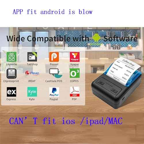 Bluetooth Receipt Printer, 58mm Mini Wireless POS Thermal Printer for Restaurant sales retail,portable pocket bill ticket receipt printer,only compatible with android/Windows£¬NOT FOR TABLET