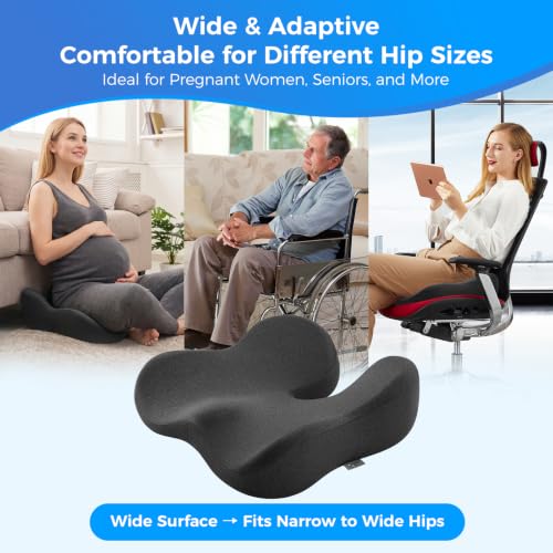 Dreamer Car Gray Tailbone & Sciatica Pain Relief Seat Cushion for Car & Office