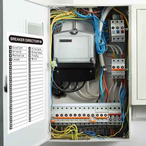 STARLIBOO 16 Sheets Breaker Panel Labels, Electrical Box Sticker Numbers Breaker Panel Labels, Waterproof Durable Self-Adhesive Electrical Stickers- Black