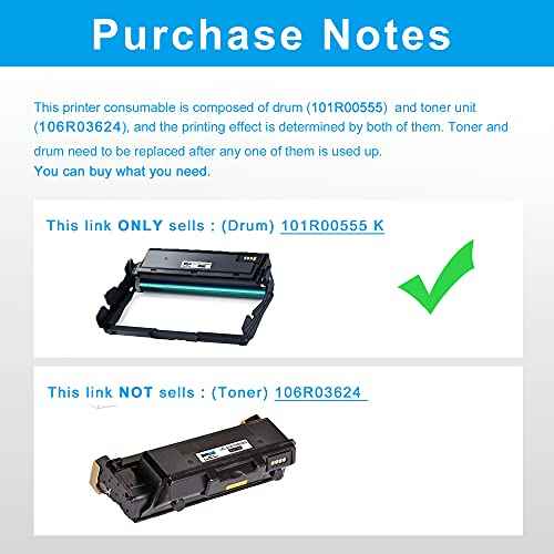 LCL Compatible Drum Unit Replacement for Xerox Phaser 3330 WorkCentre 3335 3345 101R00555 3345VDNi Phaser 3330DNi WorkCentre 3335DNi 3345DNi (1-Pack Black)