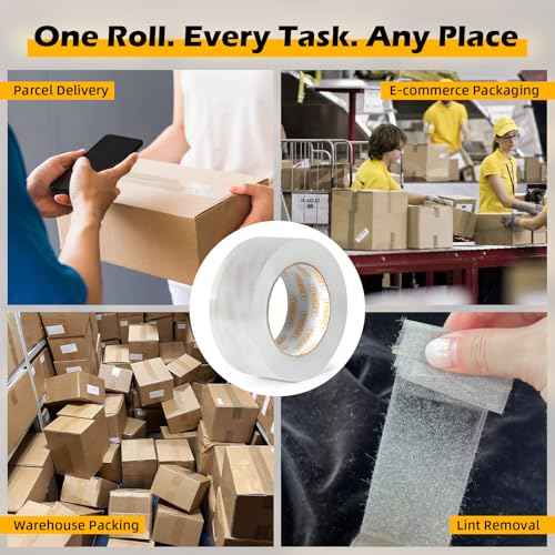 Clear Heavy Duty Packing Tape Rifills for Packing Shipping Moving and Storage, 1.85 mil Thick, 1.88 in x 60 yd, 36 Rolls, Total 2160 yd