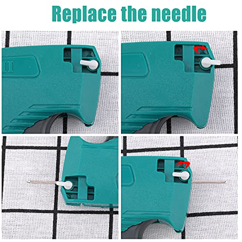Honoson 3 Pcs Garment Tag Attacher with 15 Steel Needles, Green