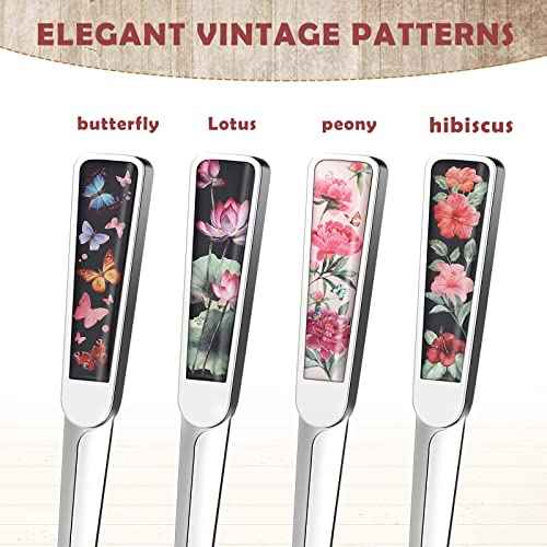 Chuangdi 4 Pieces Letter Opener Knife Stainless Steel Envelope Openers Lightweight Mail Opener Tool Slitters Letter Knives for Office Home School Supplies (Vintage Style)