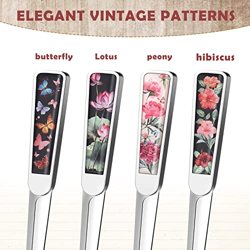 Chuangdi Vintage Style Letter Opener Set - 4 Pcs Stainless Steel Envelope Slitter with Elegant Design