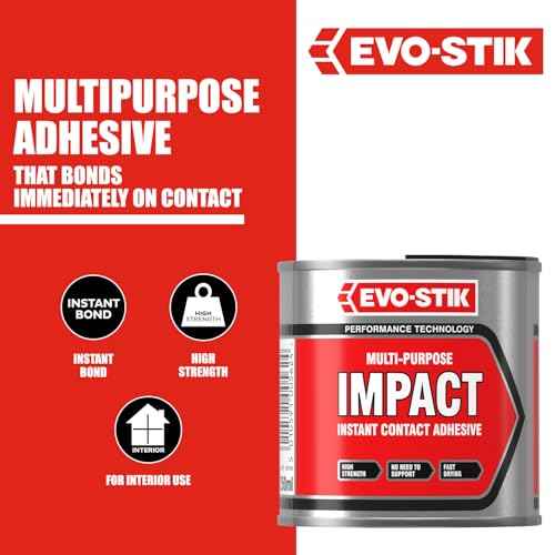 EVO-STIK Impact Adhesive, Multipurpose, High-Strength Adhesive, Bonds Instantly on Contact, Fast Drying, 250ml Tin