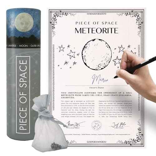 happylandgifts¢ç Shooting Star for him and her with Personalized Certificate | Iron Meteorite for Space and NASA Enthusiasts | 6th Iron Anniversary and Lovers | Space Stuff | Moon Rock