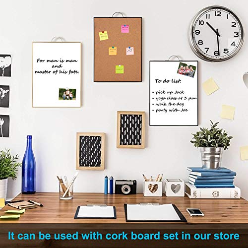 Black Vertical 16x12 Magnetic Whiteboard with Handle - Portable Dry Erase Board for Office & Home