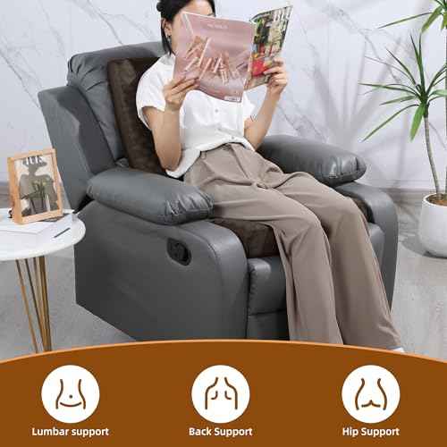 BALAPET Recliner Cushions for Long Sitting, Egg Crate Foam Recliner Cushion for Elderly Reduces Muscle Fatigue and Provides Air Flow, Extra Large Non-Slip Seat Cushion with Back Support(20*20*4in)