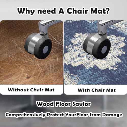 Office Chair Mat,Carpet Computer Chair Mat On Carpet Desk Chair Rug for Carpeted Floors