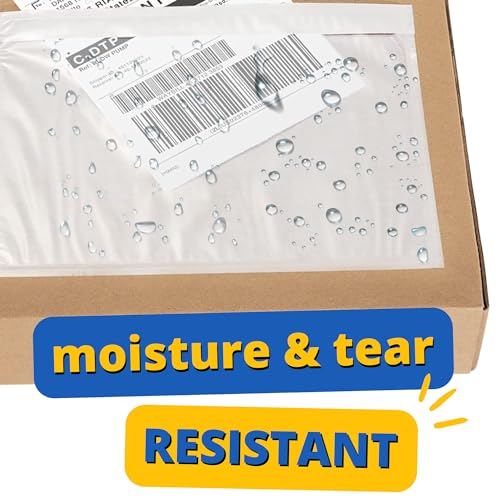 Kolibrox 6x9 Inch Clear Self-Adhesive Shipping Label Sleeves Pack of 100