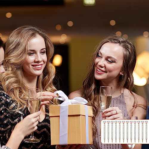 Honoson 50 Pcs Big Diamond Pens Bulk Bling Rhinestone Pens with Crystal Christmas Glitter Retractable Black Ink Ballpoint Pens for Bridal Shower Gifts School Office Birthday Party Favor(AB Color)