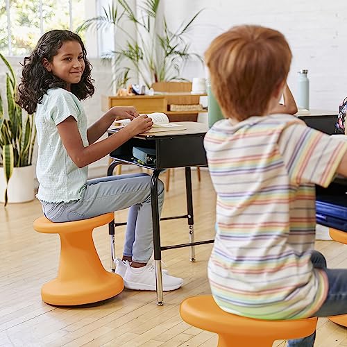 ECR4Kids Twist Wobble Stool, 14in Seat Height, Active Seating, Orange