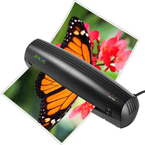 Apache AL9B 9 Inch Laminator Machine with 20 Laminating Sheets, Thermal Laminating Machine, Reliable, Anti-Jam, 8.5x11 A4 A5 A6 Compatible for Home Office School Use