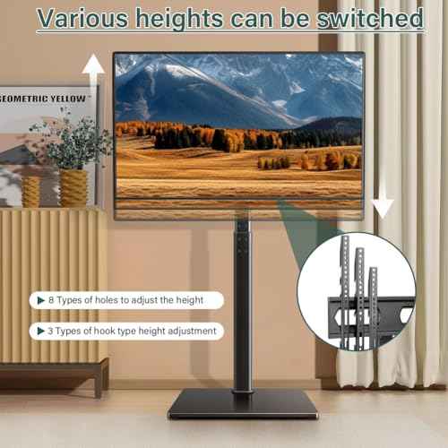 Black Mobile TV Stand for 27-65¡±LED LCD OLED Flat Curved Screen Outdoor TVs Height Adjustable Floor TV Cart Max VESA 400x400mm,Holds Up to 88lbs