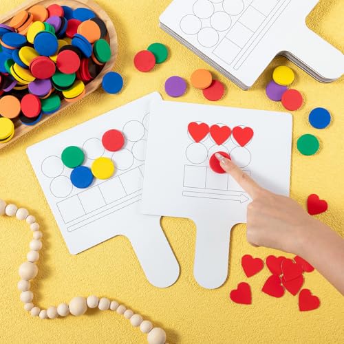 Lincia 50 Pcs Elkonin Box Phonemic Awareness Game - Magnetic Dry Erase Paddle Boards with Circle & Heart Magnets for Speech Therapy Phonics Preschool Science of Reading Classroom Must Have