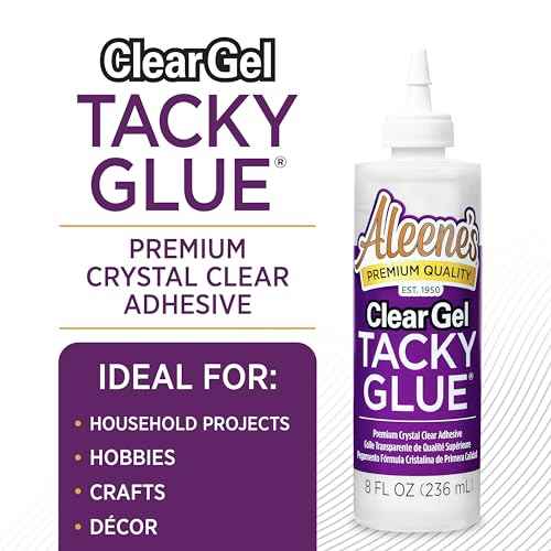 Aleene's Clear Gel Tacky Glue for Crafts, Nontoxic, Applies and Dries Clear, 8 fl oz