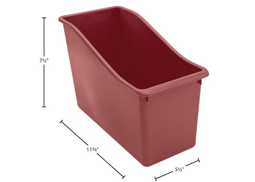 Teacher Created Resources Deep Rose Plastic Book Bin 6-Pack (TCR2088750)