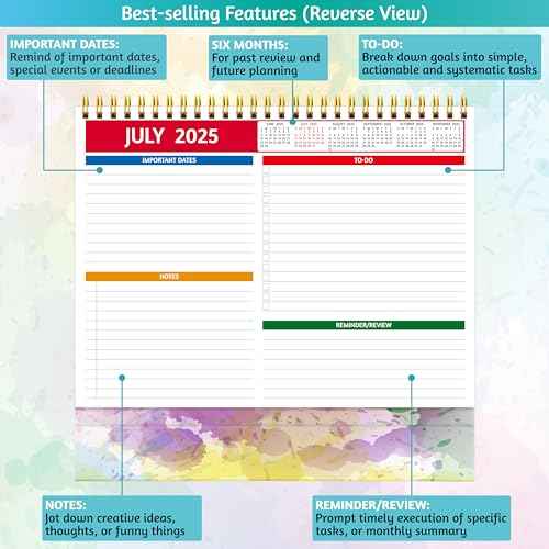 2026 Desk Calendar - Standing Flip 2026 Desktop Calendar, 10" x 8", Jan 2026 - Dec 2026, Large Blaocks with Notes, To-Do Lists, Yearly Overview, Thick Paper, Great for Easy Planning