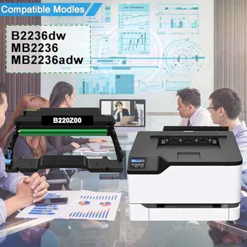 B220Z00 B2236 Imaging Drum Unit Compatible for Lexmark B2236 B220Z00 High Yield Imaging Unit Replacement for Lexmark B2236dw MB2236adwe MB2236adw Printer, 12500 Pages (1-Pack)