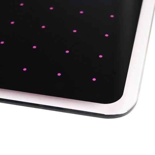 Floortex® Viztex® Glacier Violet & Black Plan & Grid Glass Dry Erase Board - 14" x 14"