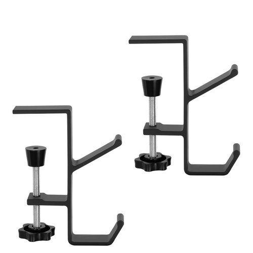 2Pcs Desk Hook, Purse Hook for Desk Adjustable Bag Holder for Table, Hooks for Backpacks Under Counter Table Hanging Storage, Workspace Organizer Holder