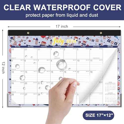 Lbylyhxc 2026 Desk Calendar, 18-Month Calendar Use Now to Dec. 2026, Large 17" x 12" Desktop/Wall Monthly Calendar for Home, School or Office (Desk Calendar Seasons, 17x12 inches)