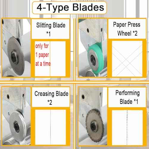 LALABU 3-in-1 Electric Creasing Machine 460mm 18inch Electric Paper Creaser Scorer Perforator Cutter Paper Folding Machine for Tickets Documents Cards Photos Invitations, 110V