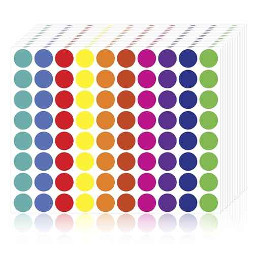 4000 Pcs Color Dot Stickers - 3/4" Round Coded Labels for Organization in Office, Classroom, or Home Teaching Events, Garage Sales & More- Polka Dot Label Stickers.