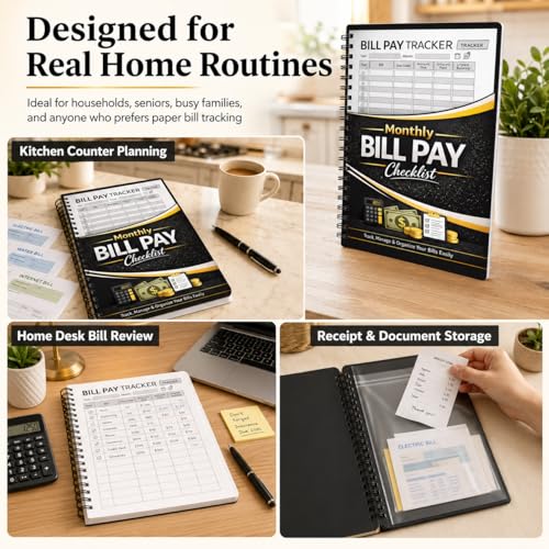 Bill Payment Tracker Notebook — Monthly Organizer with Annual Overview & Auto Pay Tracker