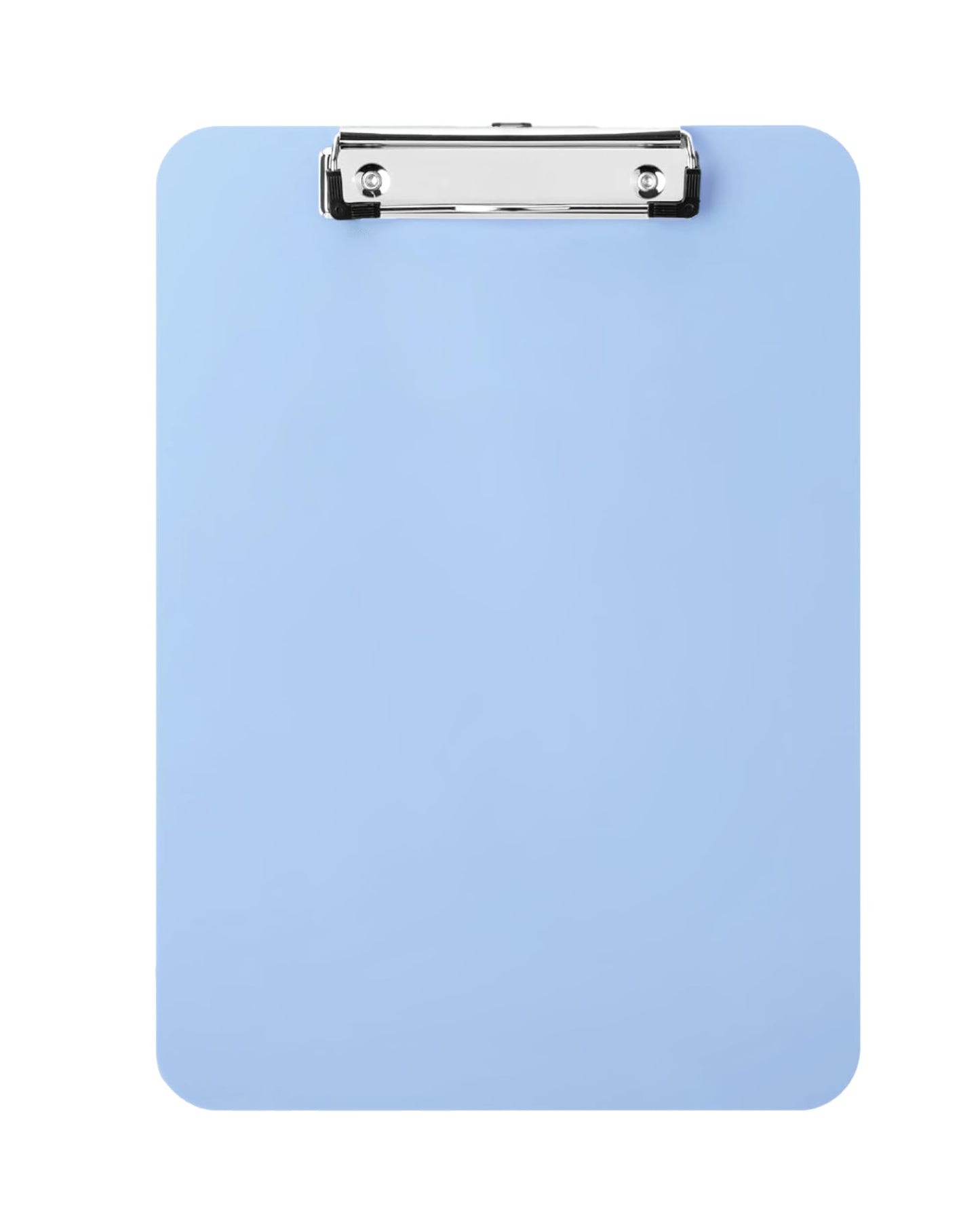 Light Blue Plastic Clipboard with Low Profile Clip (Pack of 6) - Letter Size Clipboard Blue with Flat Clip, A4 Size Acrylic Clip Board for Boys and Girls | Cute College & Back to School Supplies