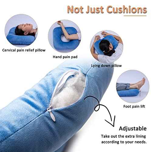 Donut Pillow for Tailbone Pain Relief, Wheelchair Cushion for Hemorrhoids and Bed Sores, Pregnancy, Donut Pillow Suitable for Office, Long Travel, Car and Home Sofa