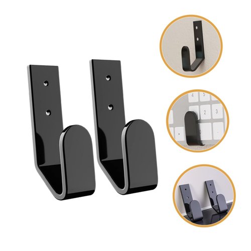 POPETPOP 2Pcs Wall Keyboard Holder Acrylic Storage Rack Compatible with All Keyboards Sleek Wall Mounted Design for Easy Installation for Desk Organization