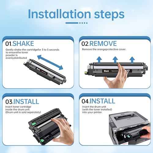 TN227 TN223 for Brother TN227 TN223 TN-227BK/C/M/Y Toner Cartridge Used with MFC-L3770CDW HL-L3270CDW HL-L3290CDW HL-L3230CDN HL-L3210CW MFC-L3710CDW HL-L3230CDW MFC-L3750CDW Printer - 4PK High Yield