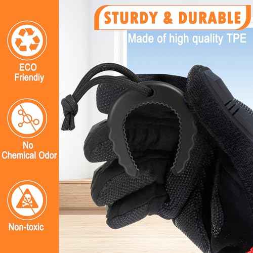 Crosize 8 Pack First Responder Door Stops, Door Jam for Law Enforcement, Police, Emergency Medical Services, Black Door Stoppers Wedge